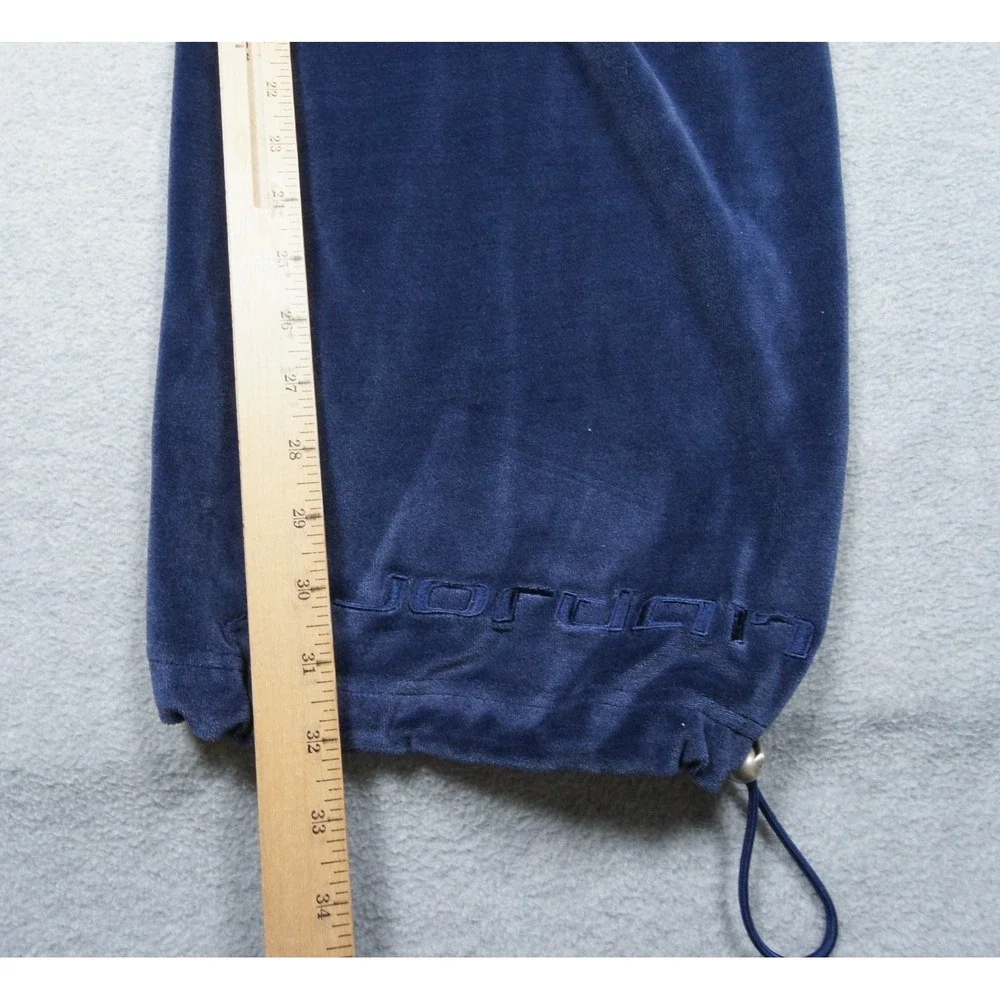 Vintage Air Jordan Pants Mens Large Blue Velour Baggy Athletic Warm Up Y2K